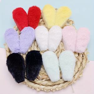 TEMU 14개 3*6cm 양면 펠트 토끼 귀 패딩 애플리케 DIY 어린이 모자, 헤어밴드, 헤어 클립 액세서리용 - 혼합 색상, 헤어 클립 액세서리 패치