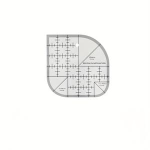 TEMU 1개 아크릴 곡선 각도 커터 눈금자 - DIY 프로젝트용 정밀 퀼팅 & 바느질 템플릿 도구, 흰색, 3.15