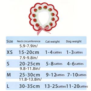 TEMU 핸드메이드 딸기 패턴 고양이 목걸이와 귀여운 리본 타이 - 조절 가능한 브레이크어웨이 디자인, 부드럽고 저자극성, 새끼 고양이 및 작은 강아지용, 캐주얼 의상이나 특별한 날에 완벽함, 펫 패션 액세서리 | 세련된 애완동물 목걸이 | 소프트 폴리에스터 칼라
