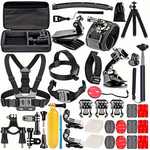 TEMU For Gopro Hero 11 10 6 5 4 3+ Insta360 / DJI Osmo Action 1 2 3 4 / AKASO / Sjcam / YI / Soocoo / EKEN 스포츠 카메라 액세서리용 50in1 액션 카메라 액세서리 키트