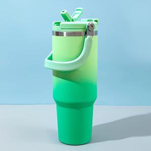 TEMU 30oz 스테인리스 스틸 진공 단열 텀블러 손잡이 포함 - 누수 방지, 더블 벽으로 뜨거운 & 차가운 음료용, 차, 집, 직장, 여행에 완벽 - 그라데이션 색상, 이상적인 크리스마스 선물|텀블러
