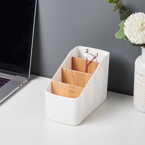 TEMU 1개 다기능 욕실 정리함, 미끄럼 방지 바닥, 칫솔, 치약, 면도기, 메이크업 브러시, 데이터 케이블 보관을 위한 칸막이, 가정 정리용 바구니, 빈, 용기