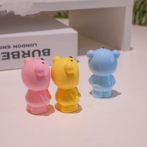 TEMU 3pcs 레진 곰 조각품, 귀여운 만화 스타일의 수집용 인형, 파티 장식, 책상 장식, 전기 없음, 14세 이상