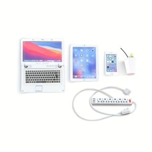 TEMU 1:6 스케일 미니어처 디지털 기기 & 커피 세트 5개 - 금속 스마트폰, 태블릿, 노트북, 합금 소켓 & 커피 컵 - 독특한 성인용 장난감 & 리얼리스틱 인형의 집 액세서리, 디지털 기기