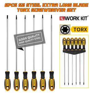TEMU 6개 ALWORKKIT 토르크 스크루드라이버 세트, S2 스틸 자석 헤드, 16인치 엑스트라 롱 블레이드, T30-T10 사이즈, 크리스마스, 새해, 노동절, 아버지의 날 선물에 적합
