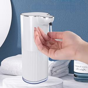 TEMU 대용량 380ml USB 충전식 비누 분배기 - 무선, 터치리스 액체 분배기, 투명 창문, 방수 및 경량 디자인, 가정 및 욕실에 적합, 크리스마스 선물 아이디어, 비누 바 분배기