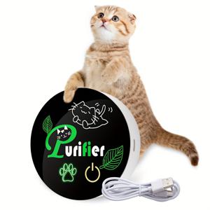 TEMU 고양이 사료 상자용 애완 동물 냄새 제거제, 이중 코어 정화, 배터리/USB, 접착제로 벽걸이 가능, 교체할 부품 없음, 모든 품종 크기, 애완 동물 냄새 제거 | 현대적인 고양이 사료 상자 | 조용한 작동
