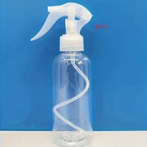 TEMU 4개 200ml 연속 미세 연기 스프레이 병 - 재사용 가능, BPA 프리 플라스틱 헤어 스타일링, 정원, 청소, 헤어케어 및 스키incare - 투명한 흰색 디자인, 식물용 스프레이어