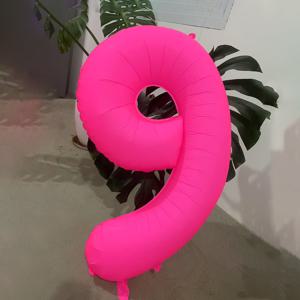 TEMU 42인치 거대한 네온 핑크 숫자 풍선 - 생일, 결혼 기념일 및 파티 장식용 알루미늄 호일 0-9 - 이벤트 및 축하 행사를 위한 화려한 팽창형 디자인, 생일 풍선