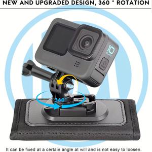 TEMU For Gopro 액세서리와 호환되는 360도 회전 클립 백팩 가슴 어깨 마운트 브래킷, for Gopro 11 10 Insta360 X3 DJI Phone 백팩 마운팅 스탠드, 첫 번째 각도 비디오 홀더 클램프 라이브 스트리밍 액세서리