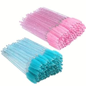 TEMU 100pcs 하이퍼센스 민감성 나일론 눈썹 연장품 ABS 플라스틱 막대 - 자연스러운 피부용 블랙 및 핑크 세트, 냄새 없음, 쉽게 적용 가능, 일상적인 사용에 완벽, 일상적인 눈썹 연장품 | 스타일리시한 눈썹 연장품 | 내구성 있는 눈썹 연장품, 눈썹 연장품 적용