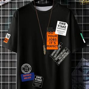 TEMU 일상적인 편안함 | 남성과 여성을 위한 인상적인 인용문 티셔츠 - 편안한 폴리에스터 블렌드, 라운드 넥, 반팔, 기계 세척 가능, 신축성 있는 소재, 가족과 친구에게 이상적인 선물