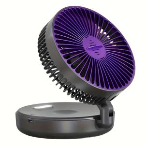 TEMU ANIRUN 4-in-1 휴대용 공기 순환 팬, 무선, 5단계 속도, 브러시리스 모터, 강력한 바람, 조용한 작동, 단계 없는 조명 야간 조명, 서있는/걸이/접이식, 드릴 없음 설치, 내장된 아로마 테라피 박스, 사무실, 야외 캠핑, 거실, 침실에 이상적인 - ABS 소재, USB 충전, 리튬 배터리, 팬 액세서리|캠핑선풍기|서큘레이터선풍기
