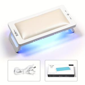 TEMU USB 접이식 PU 핸드헬드 네일 램프, 27개 LED 비즈 포함, 빠른 건조 젤 폴리쉬 드라이어, 노란변 방지, 여성 매니큐어 및 휴가 선물용
