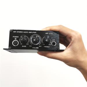 TEMU AK-270 RV 파워 앰프 미니 2채널 자동차 스테레오 오디오 앰프 홈시어터 사운드 시스템 12V AMP 베이스 트렐러미터 RV 파워 앰프