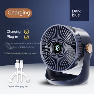 TEMU 홈 침실 테이블 팬, 강력한 USB 팬, 4단계 속도 설정, 90° 조절 가능한 틸트 테이블 팬, 낮은 소음 높은 바람, USB 충전 배터리, 접이식 테이블 팬/벽걸이 팬, 충전식 순환 팬|벽걸이선풍기
