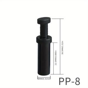 TEMU 10개 블랙 플라스틱 호스 플러그 푸시인 피팅 - 4MM-12mm 파이프용 방수/방공 튜빙 커넥터, 내구성 있는 공기압 및 유체 시스템 스토퍼, 배관, DIY 프로젝트, 세련된 원통형 디자인, 안전한 연결