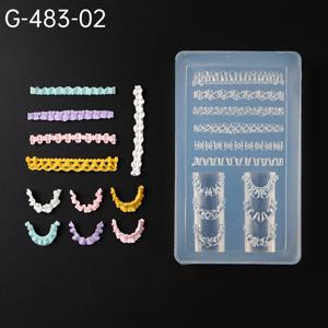 TEMU 네일 소프트 글루 3D 조각 몰드 도구 - 봄 여름 나비 날개, 레이스 스커트, 네일 장식 실리콘 몰드