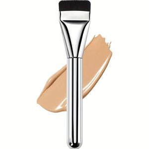 TEMU 1 New Ultra-Thin Blade Flat Head Foundation Brush, 메이크업 아티스트의 전문 도구, 파우더 프리, 향수 프리 나일론 브리스털 ABS 핸들 - 풀 라이트 베이지 시리즈, 한국 일본 미용 사용
