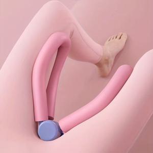 TEMU 1개 핑크 골반저근 트레이너 & 허벅지 운동기 – 실리콘 폴리머와 내구성 PP 소재, 인체공학적 그립 디자인, 산후 회복, 바디 셰이핑, 다리 & 엉덩이 트레이닝, 엉덩이/안쪽 허벅지/글루트 운동