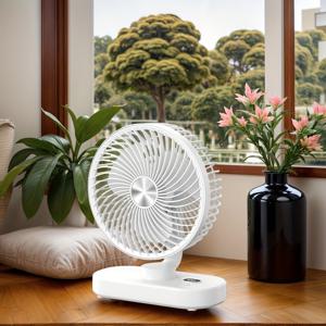 TEMU 휴대용 충전식 팬 2-in-1, LED 디스플레이, 5단계 조절 가능, 90° 틸트 & 스윌, 벽 및 책상 마운트, USB 충전, 실내/실외 사용을 위한 고성능 냉각, 휴대용 충전식 팬, 세련된 현대적인 디자인, 내구성 있는 아브스 소재|벽걸이선풍기