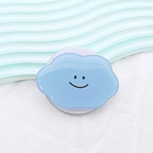 TEMU 1개 귀여운 스마일 폰 에어백 홀더 - 접착식 조절 가능한 스탠드, 휴대용 데스크탑 지지대, 손쉬운 핸즈프리 시청 및 영상 통화, 귀여운 책상 액세서리, 재미있는 디자인, 안전한 그립, 사무실 직원용, 워크스페이스 정리함, 내구성 있는 스탠드, 테크 애호가|그립톡|휴대폰거치대