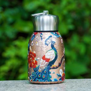 TEMU 1개 300ml/10oz 304 스테인리스 스틸 보온 커피 텀블러 - 내구성 강한 미끄럼 방지 핸들, 누수 방지 뚜껑 & 화려한 플로럴 디자인 (스카이 블루/화이트/블랙) 야외, 캠핑, 헬스장, 사무실용 휴대용 리유저블 음료컵, 여행용 커피 머그, 모던 드링크웨어, 고품질 보온컵, 피트니스 애호가를 위한 고급 텀블러