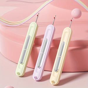 TEMU 3개 쉬운 실 꿰기 바늘 꿴 툴 세트, 내장 찢김 케이블이 있는 수동 꿴 장치, 바늘 제거 및 꿴 도구, 다기능 재봉 액세서리, 노인을 위한 흰색, 보라색, 녹색 옵션