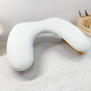 TEMU 1팩 나비 손 지지 베개 - 휴대용 접이식 PU 네일 팔걸이 베개, 인체공학적 디자인, 매니큐어 페디큐어 및 손발 관리용, 무향료, 3가지 색상(블랙/화이트/그레이) - 네일 애호가를 위한 페디큐어 액세서리 | 간단한 접이식 디자인