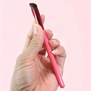TEMU 다기능 스퀘어 3D 컨실러 브러시 & 앵글 눈썹 브러쉬, 나일론 솔 ABS 핸들 - 모든 라이트 베이지 타입을 위한 정밀 메이크업 도구, 에르고노믹 디자인의 컨투어링 및 휴대용 터치업, 슬림한 외관
