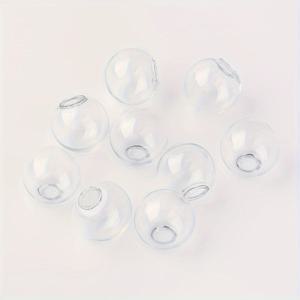 TEMU 50/100Pcs 8-18mm 라운드 유리 글로브 공 병 보석에 대 한 매력 비즈 DIY 스터드 귀걸이 크리스마스 장식 수제 공예 용품 만들기
