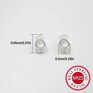 TEMU 10개 S925 스테인레스 실버 홀 클래스 펜던트 차밍, DIY 보석 만들기 용품, 목걸이 및 팔찌 제작, 캐주얼 스타일 액세서리