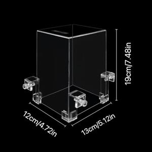 TEMU 아크릴 물고기 탱크, 직사각형 모양, 음압 수족관, 베타 & 금붕어 서식지, 생태 조경 장식, 무충전, 가정 및 사무실 장식용