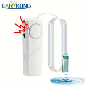 TEMU EARYKONG 물 누수 센서 사운드 및 시각적 알람 포함 - 배터리 구동(1.5V AAA 미포함), 주방 욕실 싱크대, 어항용 - 실시간 오버플로 감지, 누출 및 수해 방지, 수해 경보 | 현대적인 탐지기 | 내구성 있는 센서 케이블