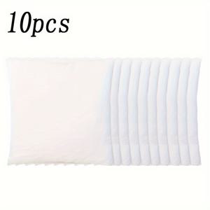 TEMU 10팩 화이트 폴리에스테르 복숭아 피부 베개 커버, 16x16 인치, 열 전달 DIY 프린트 쿠션 케이스, 현대 스타일, 세탁기 세탁 가능, 지퍼 폐쇄, 다중 크기, 직조 직물, 가정 장식용 폴리에스테르 소재, 베개 커버, 던지기 베개 액세서리