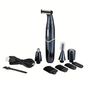 TEMU 4in 1 풀 바디 페이셜 리무버 - 남녀공용 무통증 휴대형 제모기 - 코, 눈썹, 몸털 트리머 충전식 전동 트리머