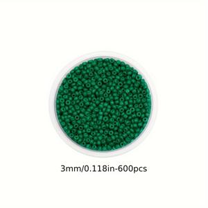 TEMU 300/600개의 체코 유리 씨玉, DIY 보석 만들기, 귀걸이, 팔찌용 3/4mm 둥근 루즈 비즈 - 도매 매력적인 비즈