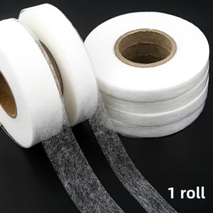 TEMU 60미터/롤 양면 비직물 중간 접착성 직물 천 철자 밑단 테이프 중간 웹 DIY 수선 공예