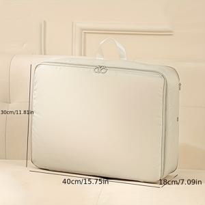 TEMU 1pc 휴대용 휴대용 포장 가방, 다기능, 공간 절약형, 직사각형 모양, 지퍼 클로저, 전기 없이 사용, 의류, 의류 및 담요용