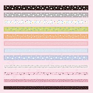 TEMU 12롤/박스, 별과 함께 걷는 시리즈 테이프 세트, 반짝이는 다용도 베이직 테이프, 귀여운 별 테마, 자유롭게 자르고 장식 가능, 손으로 작성하는 장식용 테이프