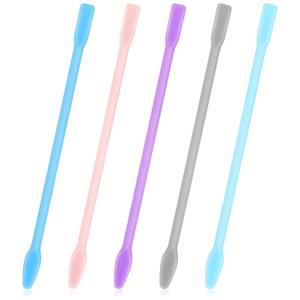 TEMU 5개 세트 대형 실리콘 혼합 스틱, 레진, 페인트 및 액체 혼합을 위한 재사용 가능한 에폭시 저어기 도구, 예술 및 공예 프로젝트에 적합합니다.