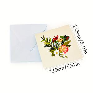 TEMU 3D 팝업 꽃 생일 카드 - 친구, 가족, 선생님, 동료를 위한 인사, 리더와 동료를 위한 완벽한 생일 선물.