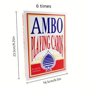 TEMU 6개 54장의 초대형 카드/초대형 게임 카드 세트, 거대한 웨딩 대형 모델 게임 카드, 4인용 게임 카드