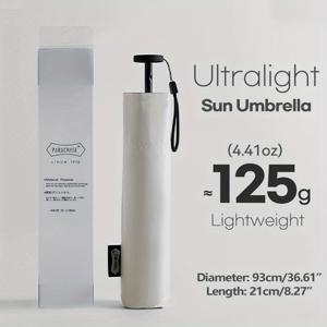 TEMU Parachase 초경량 111g 카본 파이버 접이식 우산 - 자외선 차단 및 방풍 여행용 우산, 6R 알루미늄-유리 리브, 수동 개폐 가능한 휴대용 선 패라솔, 출퇴근용 (19.69인치, 8색상)|양산|악세사리|패션