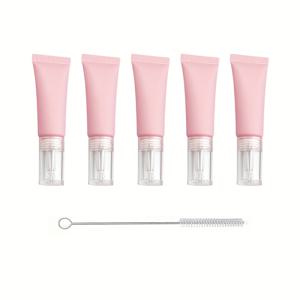 TEMU 5개/10개 세트 10ml 디스펜싱 병, 파운데이션 액체용기, 워터 크림 용기, 에센셜 오일 병, 정밀 측정 가능, 휴대하기 편리한 여행용 컨테이너 및 디스펜서와 클렌징 브러시 포함