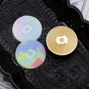 TEMU 35mm 레트로 블랙 바이닐 레코드 왁스 밀봉 스탬프, 교체 가능한 헤드와 펠트 배경 카드 - 사랑 편지, 초대장, 휴일 인사 카드, 일기, 스크랩북, DIY 공예에 완벽합니다.|다이어리|실링왁스|일기장