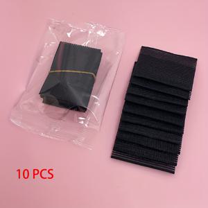 TEMU 10//50개 블랙 앞머리 클립, 밀착력 강한 후크 앤 루프 접착식 머리핀, 다양한 헤어스타일에 적합, 여성용 매직 테이프 앞머리 고정기, 메이크업 및 세안 시 부드러운 사용