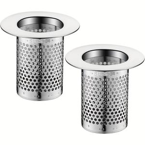 TEMU 2pcs 스테인레스 스틸 싱크 필터, 막힘 방지 주방 및 욕실 배수 스테인저, 샤워 및 욕조 헤어 캣처, 쉽게 청소할 수 있으며 내구성이 뛰어나며 표준 배수구에 적합합니다. 싱크 배수 스테인저