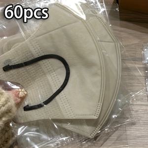 TEMU 60개 여성용 3D 패션 마스크 - 초박형, 통기성 및 일회용, 인쇄된 디자인, 3D 텍스처 스타일, 캐주얼 아웃팅, 패션 마스크, 아웃팅 필수품, 현대 액세서리, 내구성 있는 원단