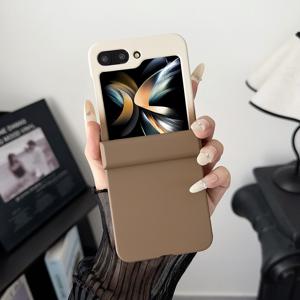 TEMU PC 하드 쉘 그라데이션 컬러 힌지 풀 커버 폰 케이스, for samsung for galaxy Z Flip 7 6 5 4 3용 호환